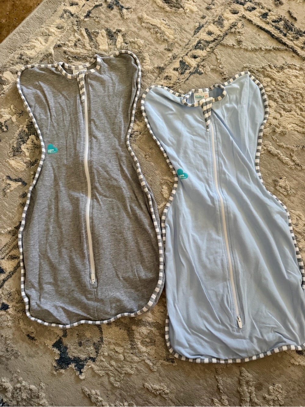 Love to Dream Two bundle Swaddle One Sleep Sacks - Gray & Blue